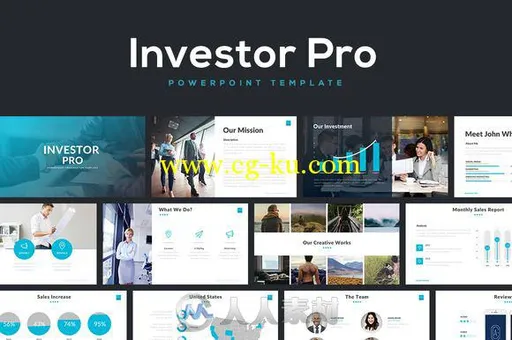 投资者汇报展示PPT模板Investor Pro Powerpoint Template的图片1