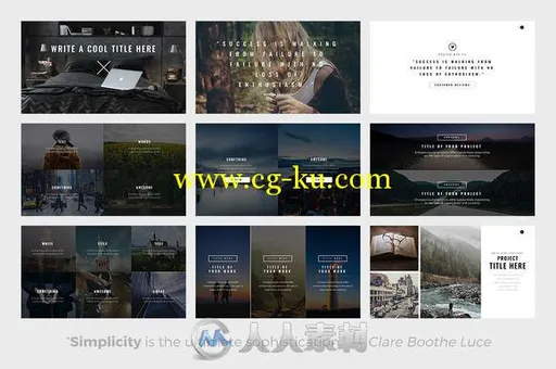 量子简洁PPT模板CM - Quantum Minimal Powerpoint Template 617653的图片3