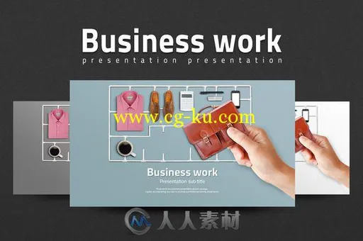 商业工作展示PPT模板Business Work PowerPoint Templates的图片1