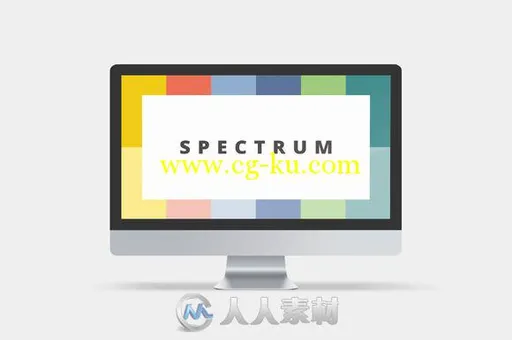 彩色光谱PPT模板Spectrum PowerPoint Template的图片1