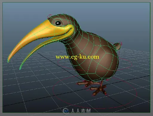 Q版几维鸟3D模型的图片1