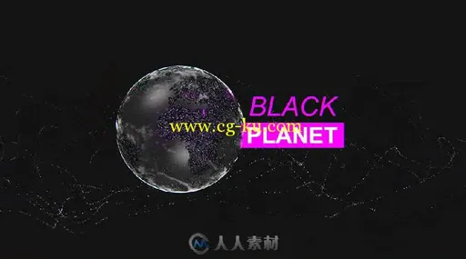 3D黑暗星球元素动画AE模板 Videohive 3d Element Dark Planet 8414942的图片3