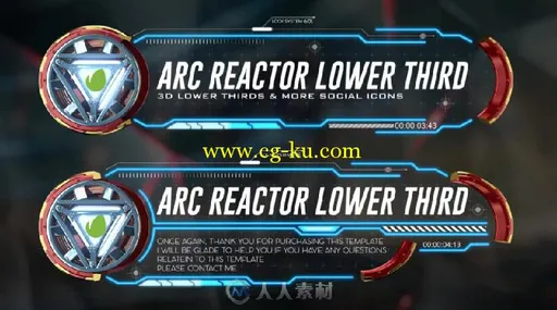 45组徽标降低三分之二Logo标志演绎AE模板 Videohive 45 Arc Reactor Lower...的图片2