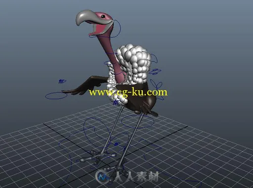 Q版老鹰3D模型的图片2