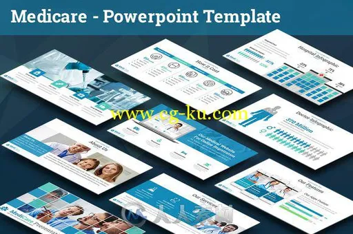 医疗主题PPT模板CM - Medicare - Powerpoint Template 715601的图片1