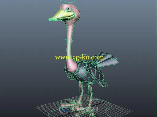 Q版鸵鸟3D模型的图片2