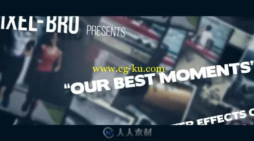 动感时尚画廊幻灯片动画AE模板 Videohive Best Moments Gallery的图片1