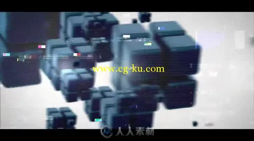 创意立方体显示文字字幕标题动画AE模板 Videohive Futuristic Cubes的图片2