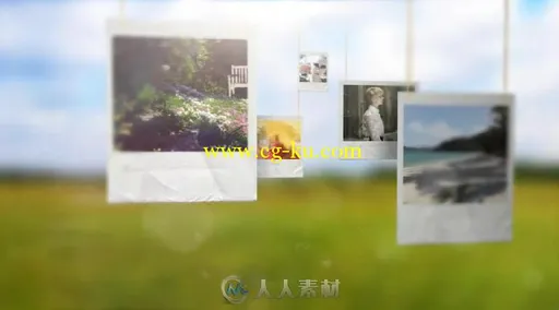 挂式相册幻灯片展示AE模板 Videohive Hanging Polaroids的图片2