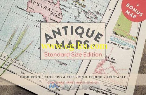 古董地图展示高清图片Antique Maps Vol.I - Standard Size的图片2