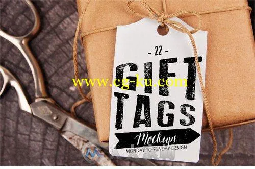 22款纸质包装标签高清图片22 Gift Tag Mockups - FLAT的图片2