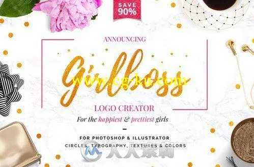 女老板平面物品展示高清图片Sale! GIRLBOSS Logo Creator的图片2