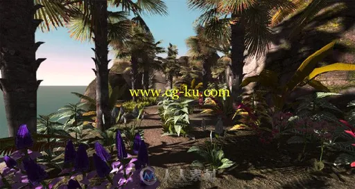 unity3d游戏模型Tropical Island Foliage Pack热带岛屿植物花树岩石的图片3