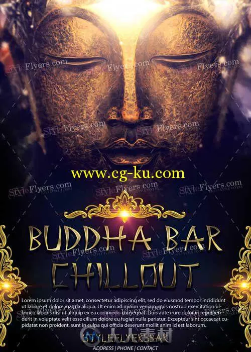 佛吧休闲活动海报展示PSD模板Buddha-Bar-Chillout1的图片1