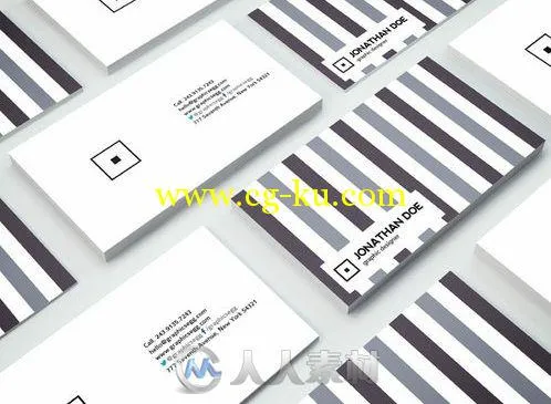 简洁商务卡片展示PSD模板CM - Clean minimal business card 438076的图片1