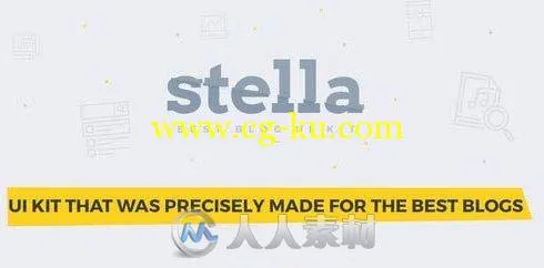 博客UI网页设计套件PSD模板Stella UI Kit的图片2