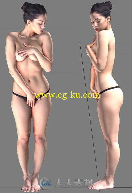 超写实美女3D模型的图片1