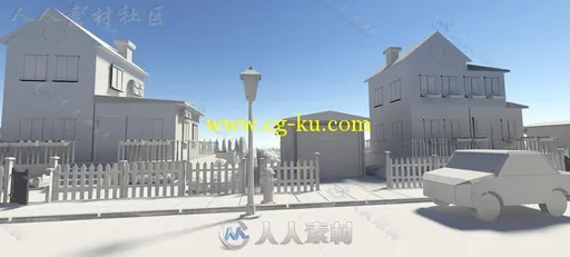 乡间别墅城市环境模型Unity3D资源素材的图片3