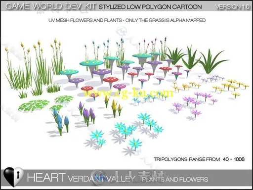 郁郁葱葱的山谷自然环境Unity3D资源素材的图片1