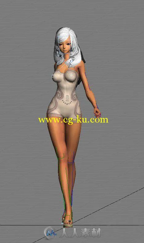 剑灵美女3D模型的图片1