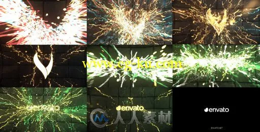 酷炫粒子花絮合成显示标志AE模板 Videohive Neuro 17056974的图片1