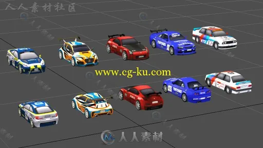 拉力赛汽车包陆地车辆Unity3D资源素材的图片1