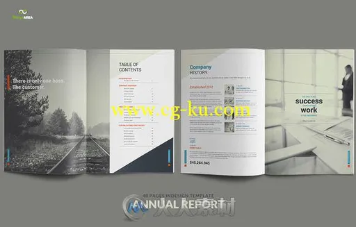 40页年度报告indesign排版模板Annual Report - 40 pages的图片2