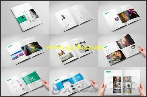 组合册子indesign排版模板Portfolio Brochure Template的图片1