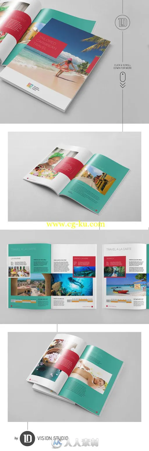 夏日沙滩多用途宣传册indesign排版模板Multipurpose Brochure 003的图片2