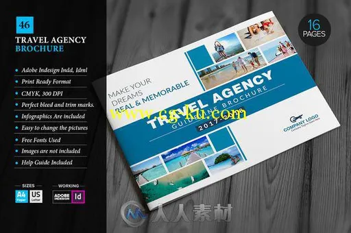 旅游观光宣传指南第二版indesign排版模板Travel Agency Brochure 46的图片1