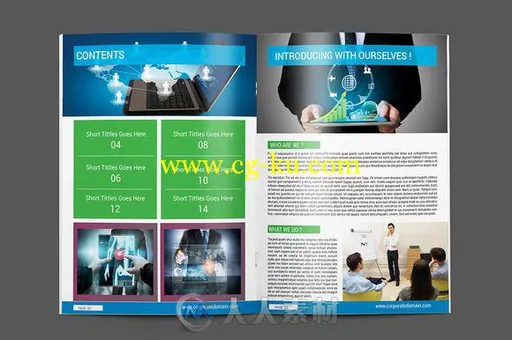 企业展示宣传手册indesign排版模板Corporate Brochure Template 45 754018的图片2