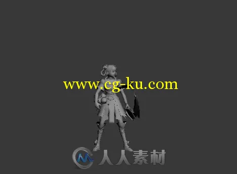 拉弓萝莉3D模型的图片1