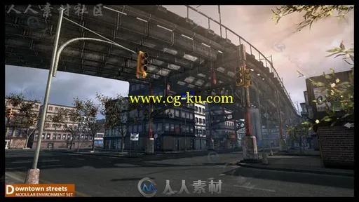 繁华的街道城市环境Unity3D资源素材的图片5