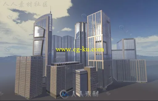 现代建筑城市环境Unity3D资源素材的图片2