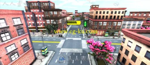 详细的城市环境Unity3D资源素材的图片1