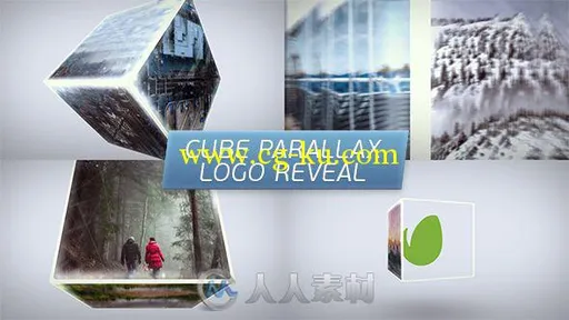 创意立方体视差显示标志AE模板 Videohive Cube Parallax Logo Reveal 17100443的图片1