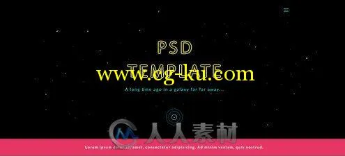 星际风格网页设计PSD模板PSD Web Template - Horkos的图片2