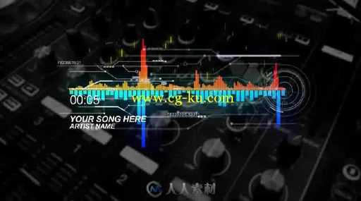 流行音乐不同风格的音乐视觉展台AE模板 Videohive Futuristic Music Visu...的图片10