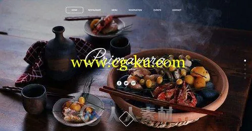 著名餐厅网页设计PSD模板Restaurant-Great-OnePage-PSD的图片2