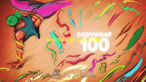 100简单酷炫包裹特效包装动画AE模板 Videohive Bodywrap 100 17070868的图片1
