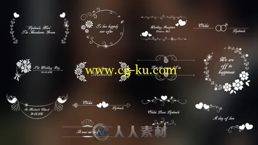 美丽时尚创意婚礼标题动画AE模板 Videohive Wedding Titles 17267979的图片7