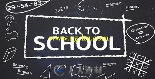 创意黑板照片校园幻灯片展示相册动画AE模板 Videohive Back to School 17305597的图片1