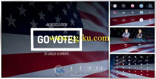 时尚投票项目AE模板 Videohive Go Vote 4k Project 15967494的图片1