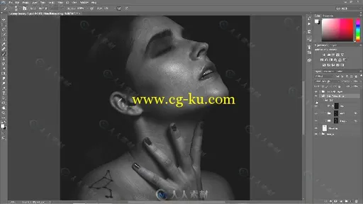 PS高端女性皮肤美容修饰实例训练视频教程 SKILLSHARE BEAUTY RETOUCHING PART 1-3的图片3