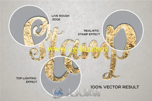 烘托效果矢量插画效果AI模板Vector Foiling Illustrator Effect的图片3