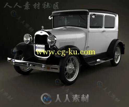 福特老爷车3D模型 HUM3D FORD MODEL A TUDOR 1929 AND FORD MODEL T 4DOOR TOURER...的图片1