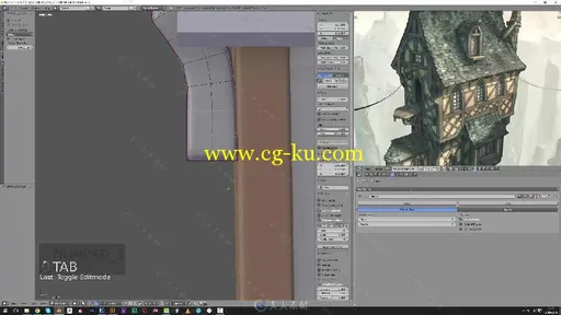 Blender悬崖小屋艺术创作视频教程 GUMROAD BLENDER 3D FULL COURSE THE CLIFF TOWE...的图片2
