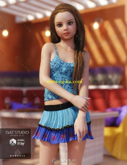 DAZ3D超精细年轻女孩3D模型合辑 DAZ3D TWEEN JULIE 7 PRO BUNDLE的图片1