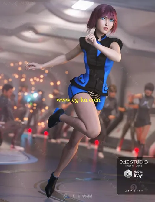 DAZ3D超精致个性服饰女孩3D模型合辑 DAZ3D AIKO 7 PRO BUNDLE的图片7