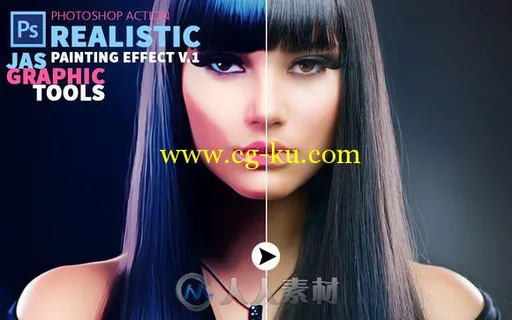 真实绘画效果第五版PS动作Realistic Painting Effect V 1的图片1